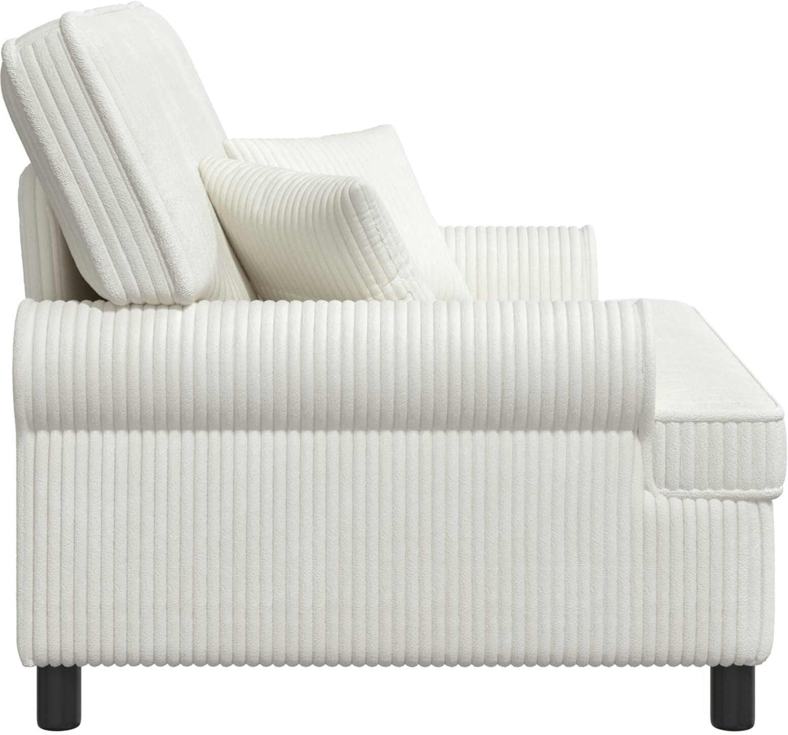 vidaXL Fauteuil XXL avec coussins Crème Tissu à 1,5 lignes