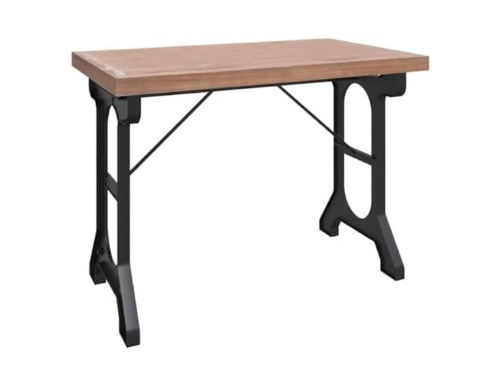 HKLGBVCR Esstisch, 110 x 65 x 82 cm, Tannenholz, massiv, Eisen