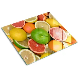 GLASPLATTE 60x52 cm Zitrusfrüchte