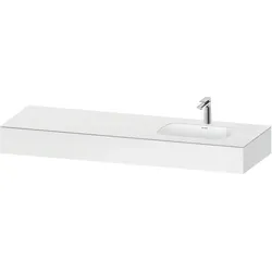 Duravit Collection One Einbauwaschtisch mit Konsole, 1600x550x170mm, Becken rechts, QA4694018180000, Farbe: Weiß Matt