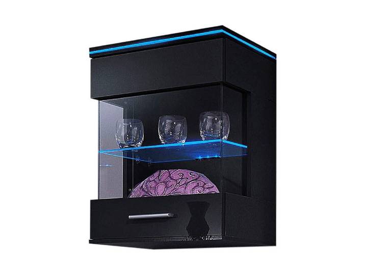 Vitrine HÖLTKEMEYER Show , schwarz, B:50cm H:60cm T:32cm, Schränke, Vitrine, Höhe 60 cm, ohne Beleuchtung