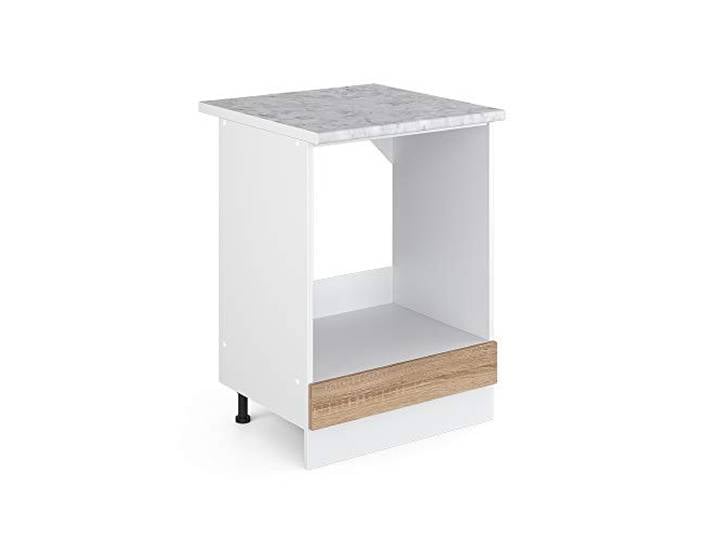 Vicco Unterschrank R-Line, Sonoma, 60 cm mit Großnische, mit Arbeitsplatte, zur Aufbewahrung von Reinigungsgeräten und Haushaltsutensilien
