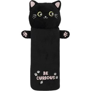Legami Federmäppchen Super Soft! Kitty, PPC0005, Schlamperetui, aus Stoff, schwarz