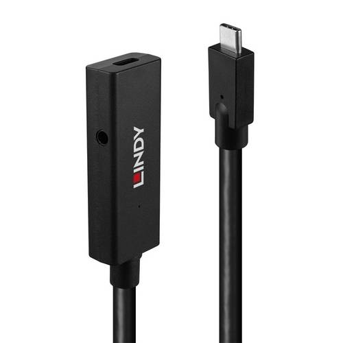LINDY USB-C Kabel USB 3.2 Gen2 USB-C Stecker, USB-C Buchse 5.00m Schwarz 43364