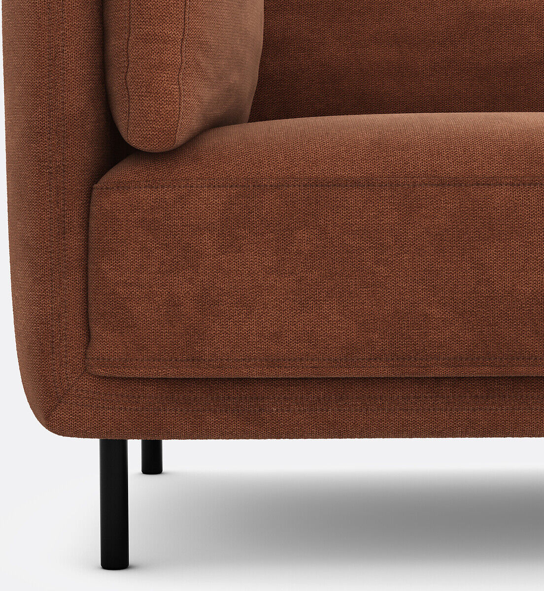 LA REDOUTE INTERIEURS Canapé droit, 2 places, en tissu texturé, VICTOR