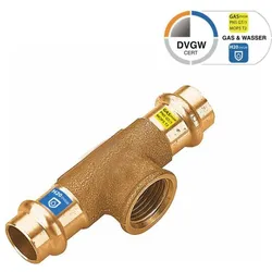 Sanpro, Rohrverbindungstechnik, CUPRESSK Pressfitting Kupfer T-Stück Innengewinde - Kontur V 18 - 1/2" (T-Verbindung)
