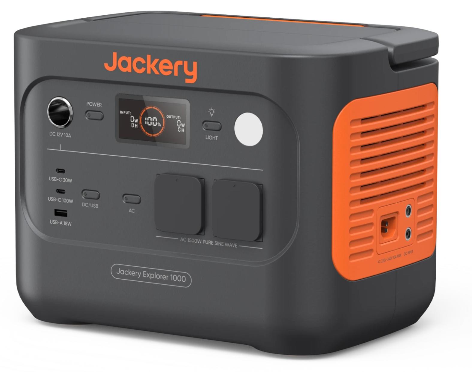 Jackery Explorer 1000V2, AC, Zigarettenanzünder, Solar, 1070 Wh, 1500 W, 3000 W, 12 V, 18 W