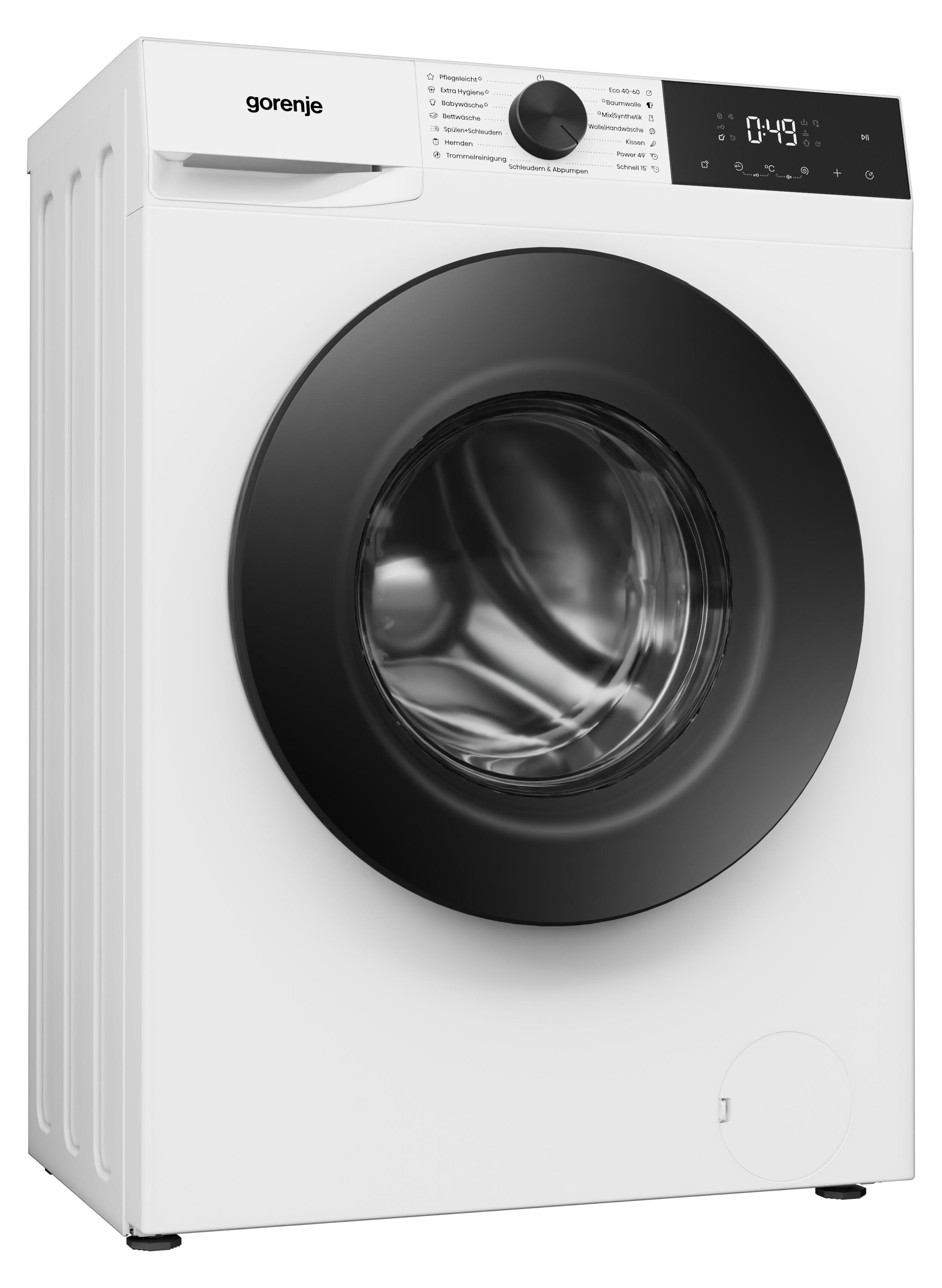 Gorenje W5G2PS74A1P2 Frontlader Waschmaschine, 7 kg, 1400 U/min, Slimline, Dampffunktion, Weiß