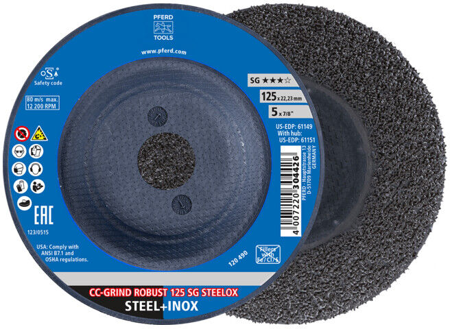 Pferd Disque abrasif SG CC-GRIND-ROBUST STEELOX 125 mm (64195125)