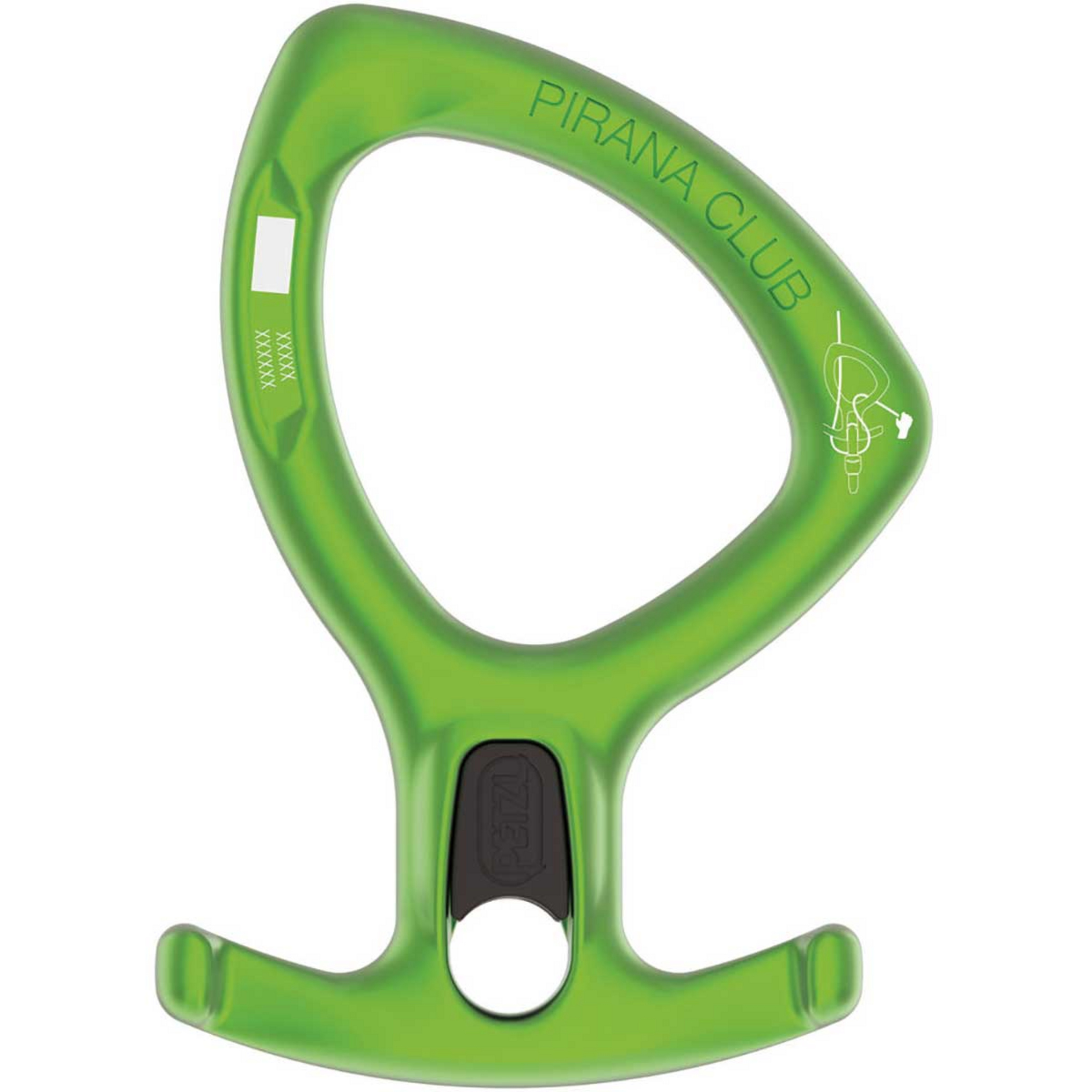 Petzl Pirana Club Abseilgerät Sicherungsgeräte green Größe 13CM Canyoning