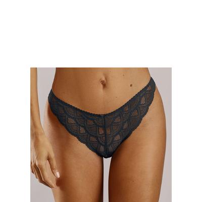 String VIVANCE "Mirabella", Damen, Gr. 44/46, Microtouch, schwarz, Microtouch, Obermaterial: 87% Polyamid, 13% Elasthan, körpernah, Unterhosen String, rundherum aus Spitze