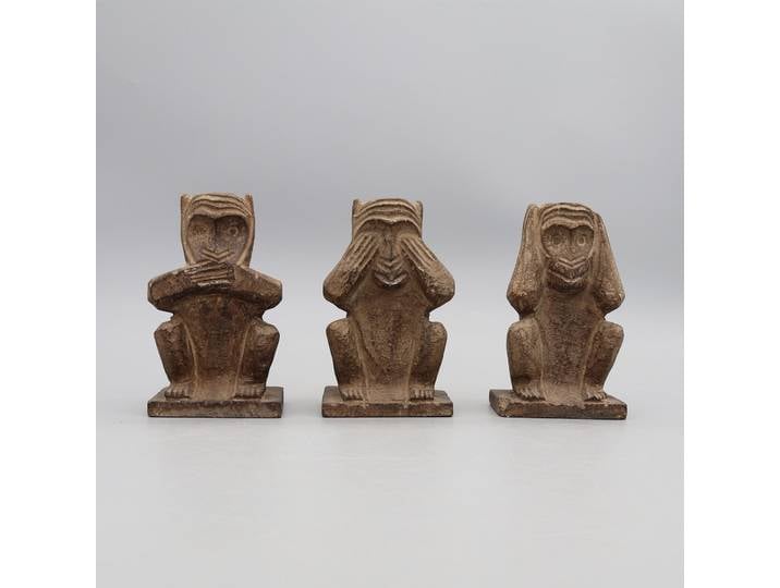 Figurine de singe en pierre d'Auckland, ensemble de décoration de jardin en pierre