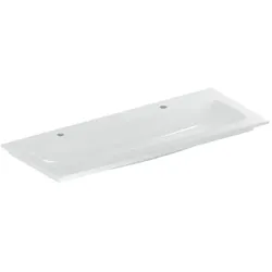 Geberit iCon Möbel-Waschtisch 501846001 120x48cm, Hahnloch links und rechts, ohne Überlauf, weiß