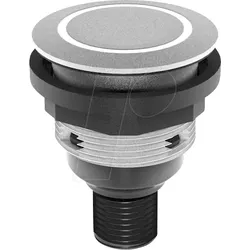STLRWIC005 - Drucktaster - 1 S, silber, LED-Ring weiß