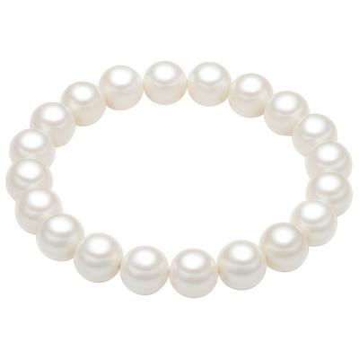 Perlenarmband RAFAELA DONATA "RD439" Gr. 19, weiß, Armbänder, Damen, 19, Perlen, Perlenarmband, Armband Muschelkernperle weiß