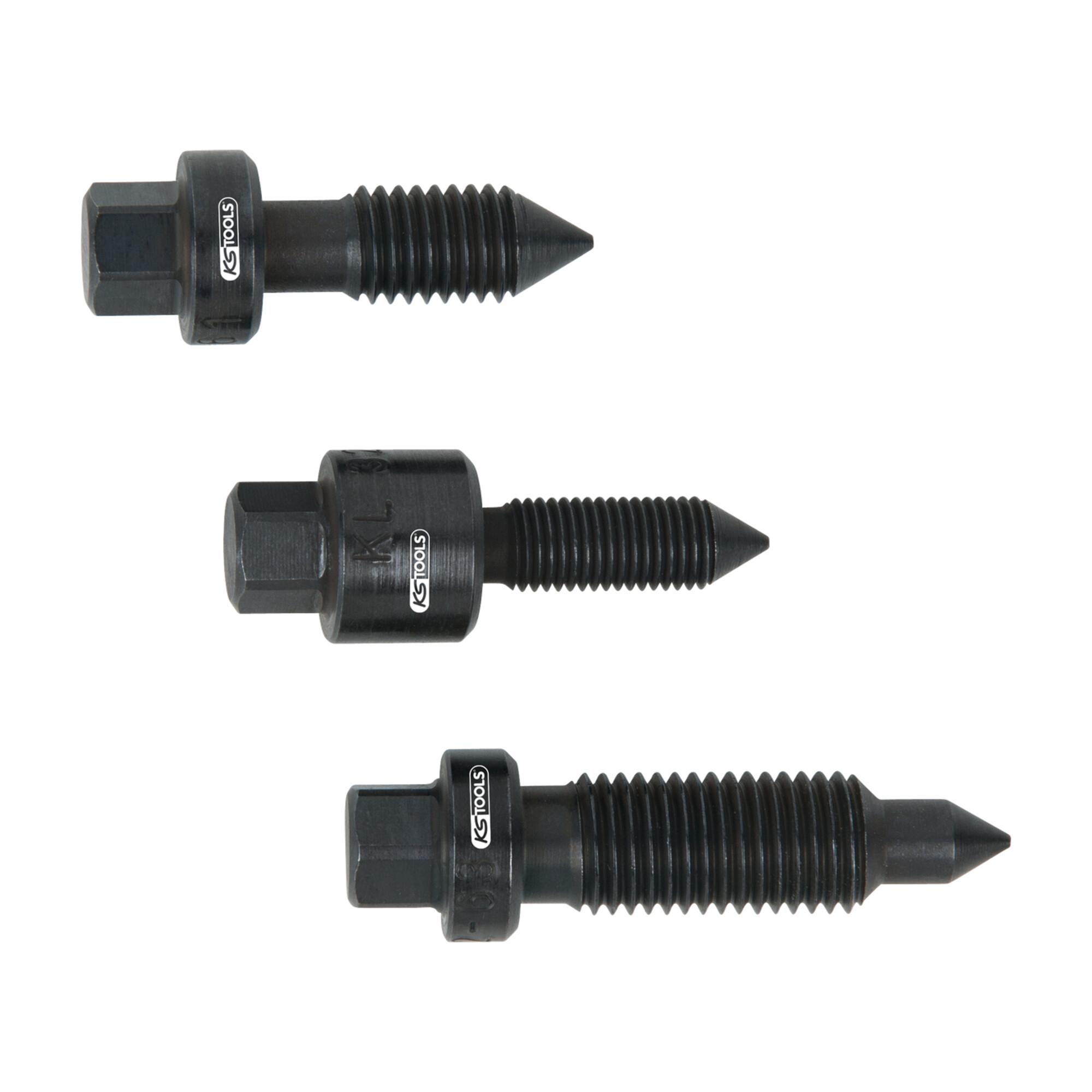 KS Tools Arretierschrauben-Satz zur Zahnstangen-Mittelstellung, 3-teilig (700.1690)