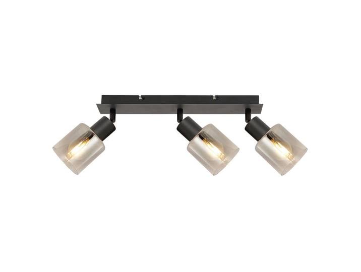 Novel Strahler, Schwarz, Metall, Glas, Uni, länglich, 8x18x40 cm, verstellbare Spotlights, Lampen & Leuchten, Innenbeleuchtung, Spots & Strahler, Deckenspots