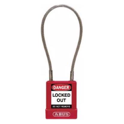 Abus Vorhängeschloss mit Schlüssel gleichschliessend, Aluminium, Bügel-Ø 7mm x 40mm (76/40CAB40 Rouge)