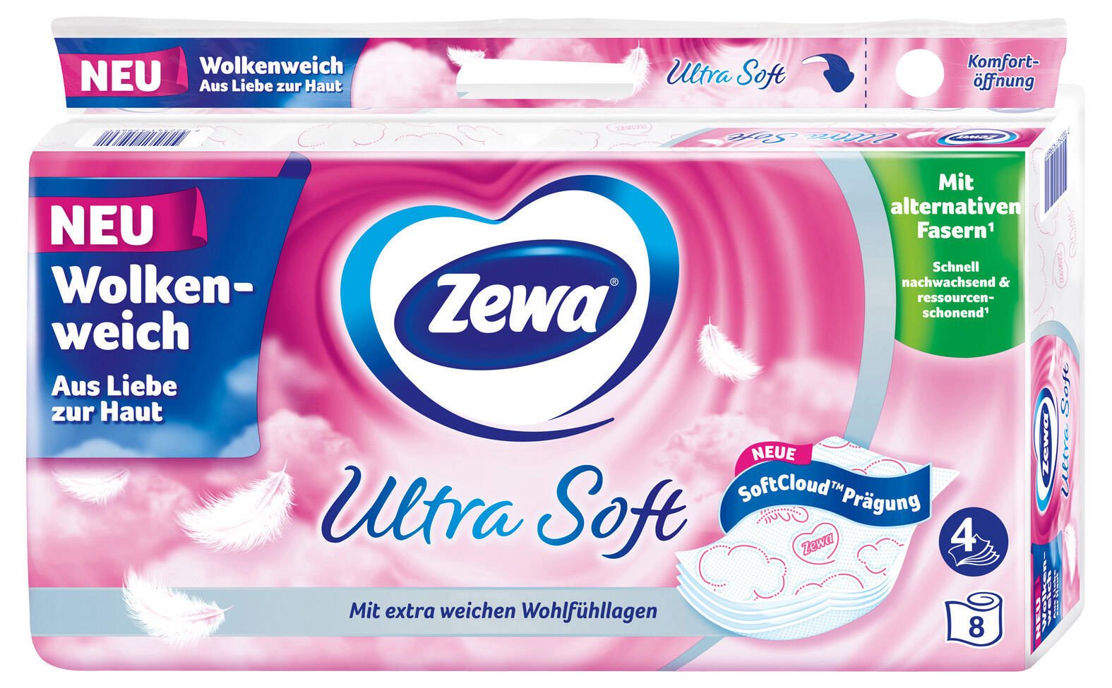 Zewa Toilettenpapier Ultra Soft 4-lagig 39105