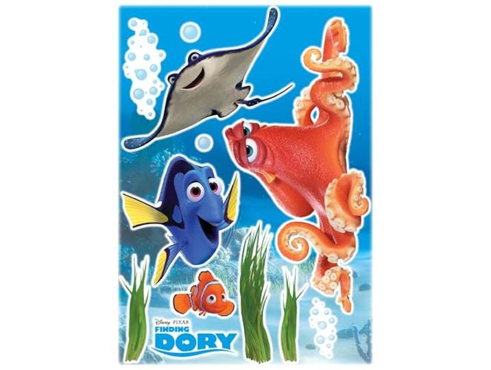Komar Disney Decosticker DORY EN VRIENDS 50 x 70 cm Muurtattoo, Muurtattoo, Muursticker, Muurfoto, Dorie, Nemo, Vissen, Kinderkamer 14051h