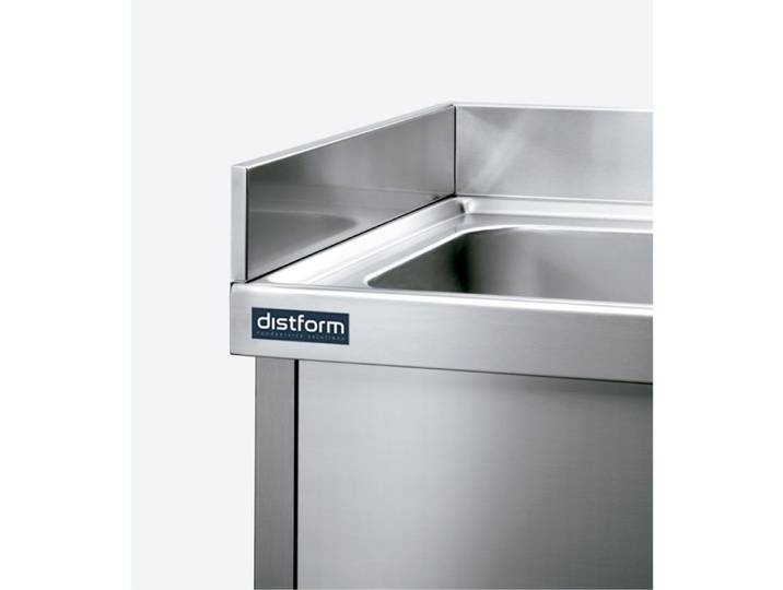 Dosseret Droit en Inox Latéral Amovible pour Plonges - Gamme 600 - Distform