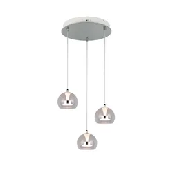 Pendelleuchte Hängeleuchte verstellbar CCT chromfarben Switch-Dimmer D 42 cm