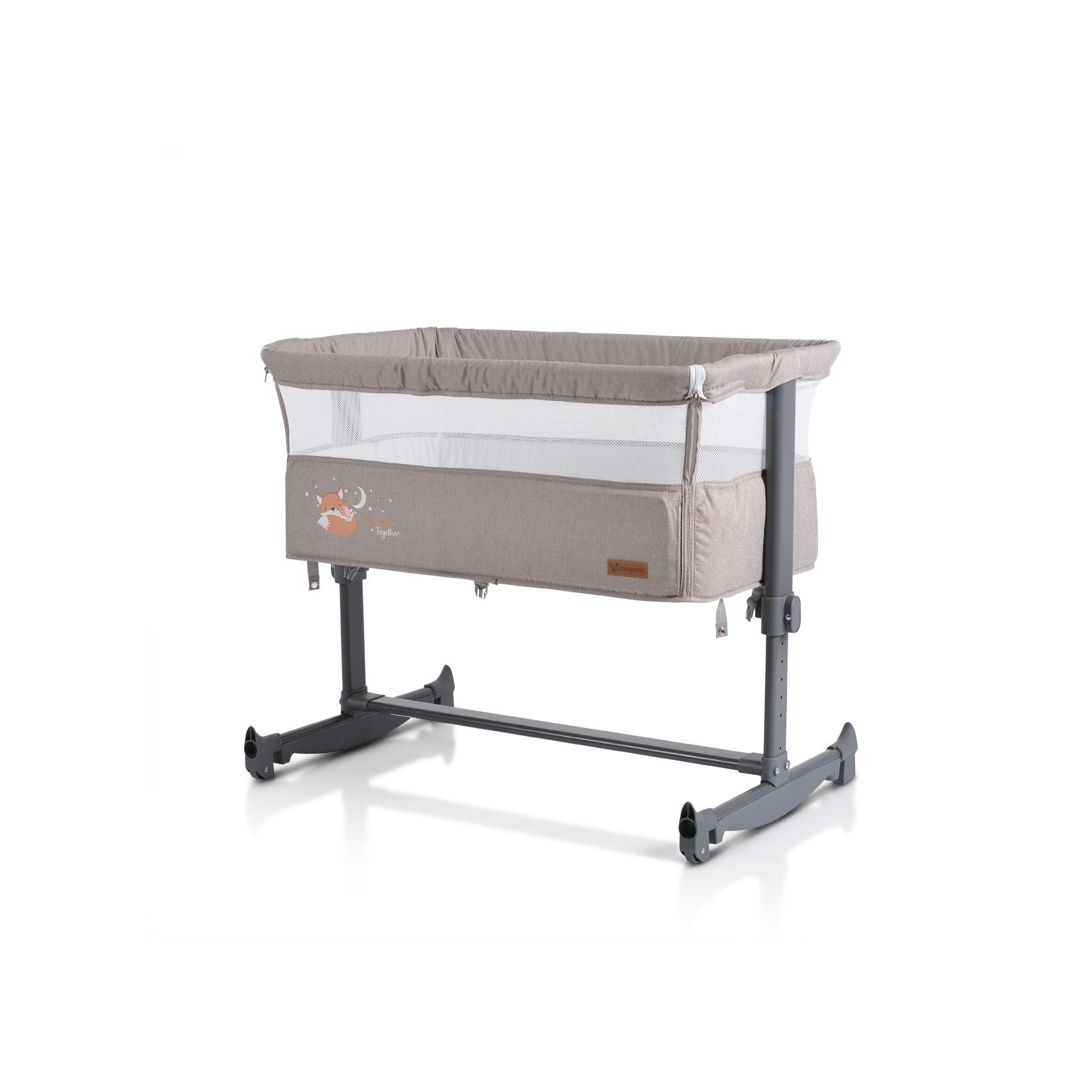 Cangaroo Beistellbett Always Together Schaukel Matratze, verstellbar, rutschfest beige