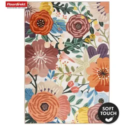 Floordirekt Wohnteppich   Fleur   Moderner Teppich mit farbenfrohem Blumen-Design