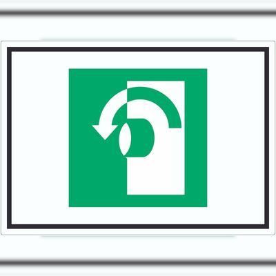 HB-Druck Zum Öffnen gegen Uhrzeigersinn drehen Symbol Aufkleber A6 (105x148mm)