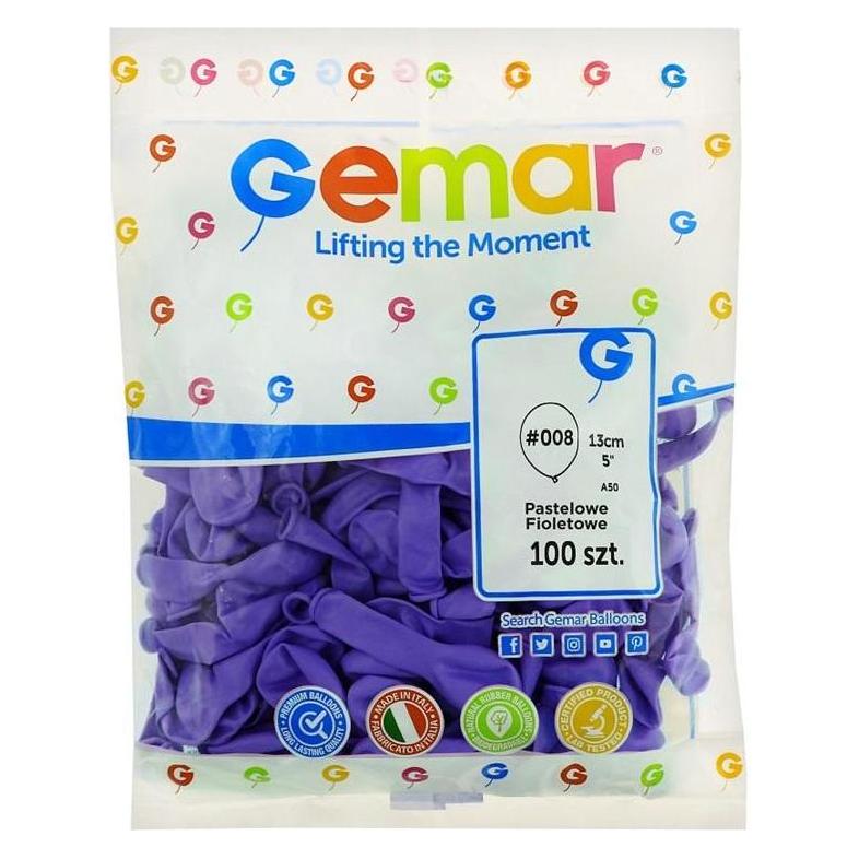 Gemar Pastellballons Violett, A50, 13 cm, 100 Stück. (100x) (37188107)