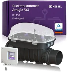 KESSEL Rückstauautomat Staufix FKA DN 150, freiliegend 84150 für  fäkalienhaltiges Abwasser, mit Comfort-Schaltgerät, DN 150