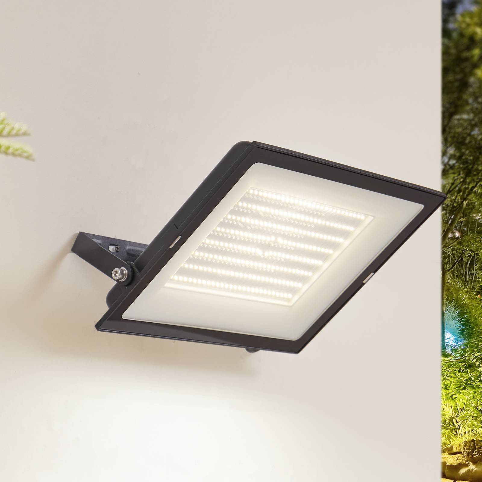 LED Aussenwandleuchte Maikel PRIOS, schwarz, Aluminium, Modern, LED Wandleuchte außen
