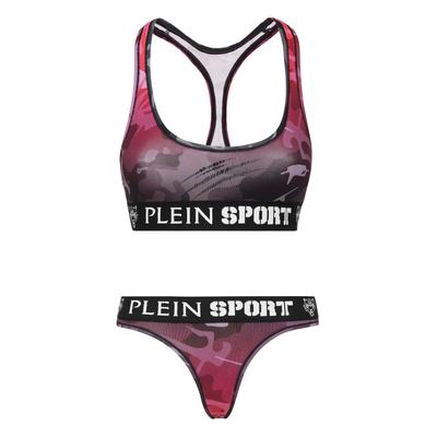 Set: Soft-BH PLEIN SPORT "Camouflage", Damen, Gr. XS, N-Gr, rosa (5003, camouflage, pink), Obermaterial: 95% Baumwolle, 5% Elasthan, BH-Sets