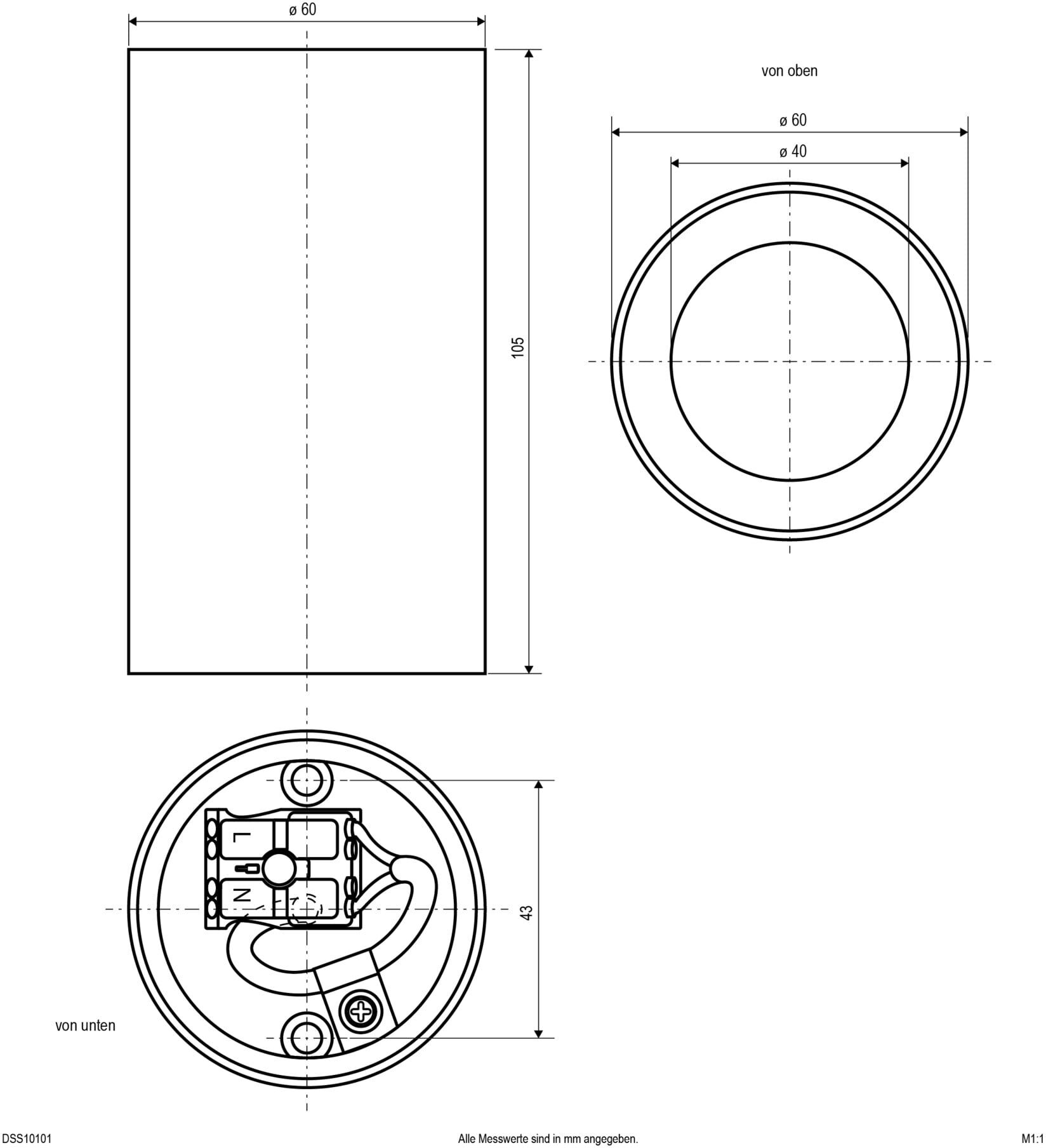 EVN LED-Anbauleuchte DSS10101)
