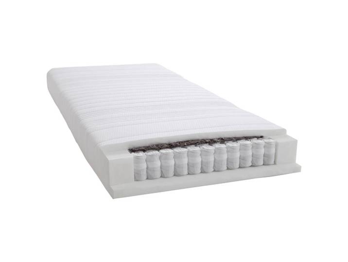 Xora Taschenfederkernmatratze, Weiß, H2 + H3, 180x200 cm, Härtegradauswahl, Wendematratze, Schlafzimmer, Matratzen Shop, Matratzen, Taschenfederkernmatratzen