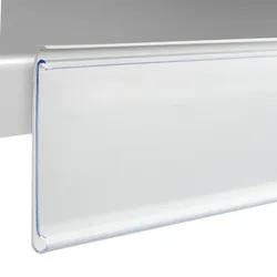 Scannerschiene DBR, selbstklebend, mit Griffkante zum Kleben (Standardklebeband) | 39 mm | weiß | 1.000 mm, PVC
