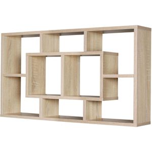 Wohnling Wandregal Alex, WL5.168, sonoma eiche, aus Holz, 8 Fächer, 85 x 47,5 x 16,5cm