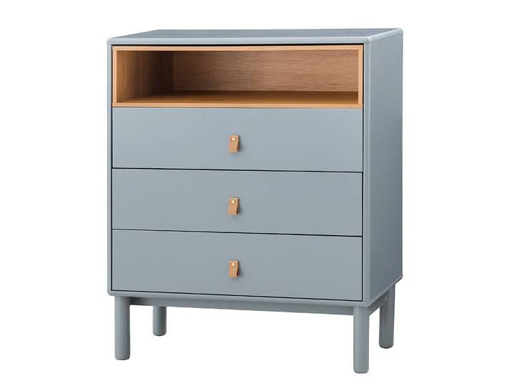 Kommode - Breite 80 cm 100cm Grau/Blaugrau