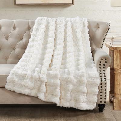 Home Soft Things Line Drawing FauxFur Throw Soft Blanket for Couch