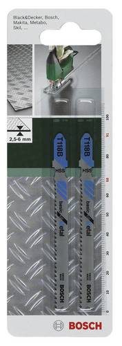 Bosch Accessories 2609256730 Stichsägeblatt HSS, T 118 B Basic for Metal 2St.
