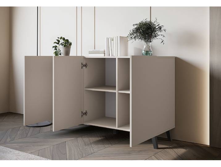 Commode Polku 120 x 76 x 39cm Beige/Cachemire