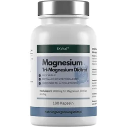 Tri-Magnesium Dicitrat hoch konzentriert von EXVital, 180 Kapseln