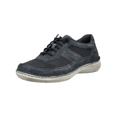 Schnürschuh JOSEF SEIBEL "Josef Seibel Halbschuhe Leder/Textil", Herren, Gr. 42, lila (indigo), Leder, Textil, Schuhe Schnürschuh
