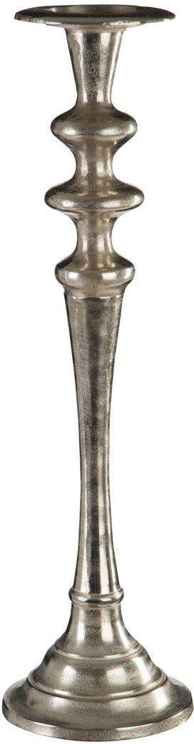 ClassicLiving Potomac Metal Floor Candlestick Silver 62cm H x 17cm W x 17cm D