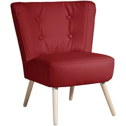 SESSEL Kassi Bezug Kunstleder Buche natur / chili