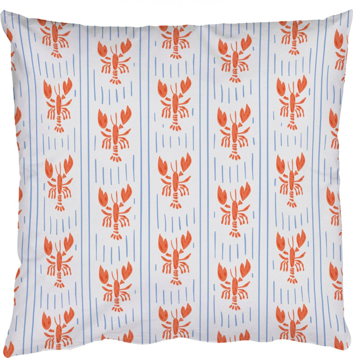 Sierkussen Zee Kreeft Oranje Blauw 60x60 cm