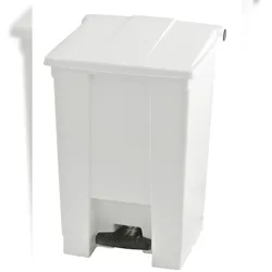 Rubbermaid Robuster Pedaleimer | 30 Liter, HxBxT 43,5x40x41,3cm | Aus HACCP konformen Polyethylen | Weiß von PROREGAL
