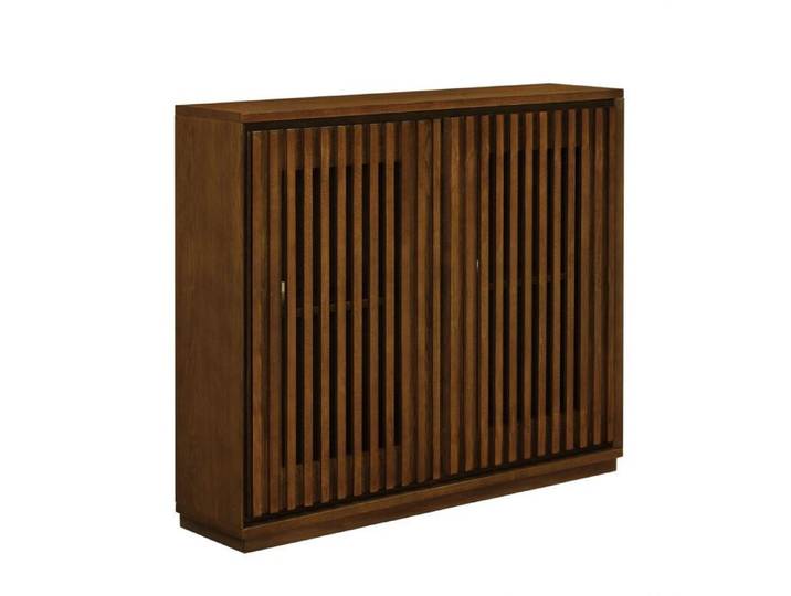 Buffet vintage en bois de noyer avec rangement et 2 prises