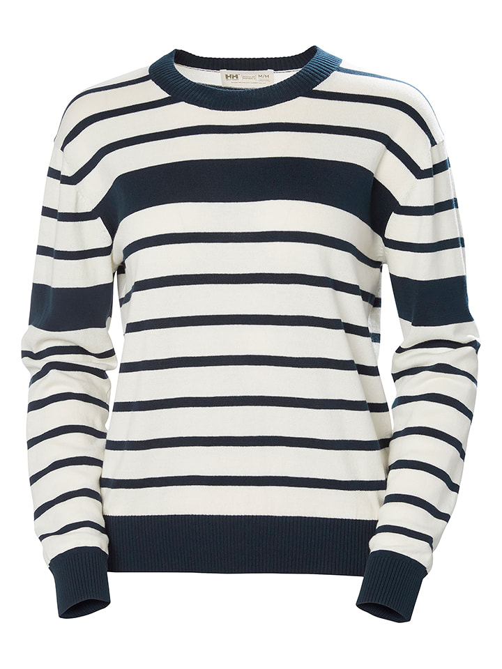 Helly Hansen Pullover "Skagen" in Weiß/ Dunkelblau - L