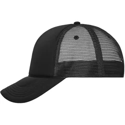 Mesh Basecap "MB6550" Retro - schwarz/schwarz